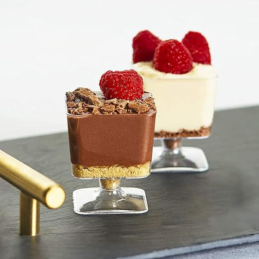 Sqaure Plastic Dessert Cups Serveware