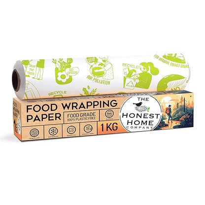 Honest Home Food Wrapping Paper Roll | 100 Metres | 40 GSM Grease-Resistant | Paper Wrap for Rotis, Sandwiches, Lunch Boxes & Storage | Oven & Freezer Safe