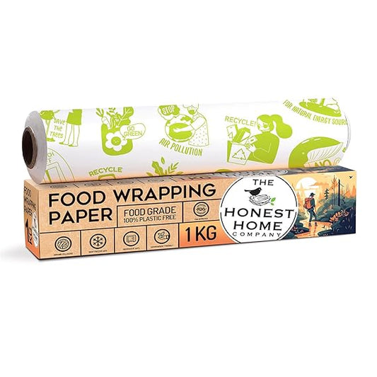 Honest Home Food Wrapping Paper Roll | 100 Metres | 40 GSM Grease-Resistant | Paper Wrap for Rotis, Sandwiches, Lunch Boxes & Storage | Oven & Freezer Safe